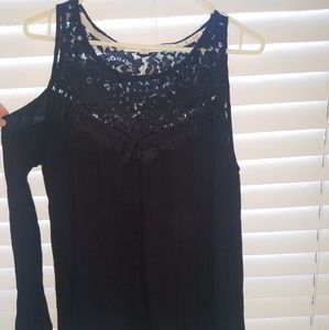 Off the shoulder long sleeve shirt